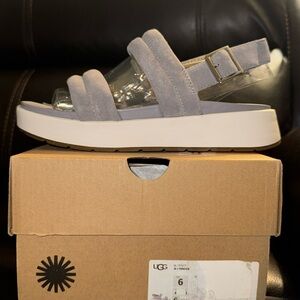 UGG Women's Lynnden Sandal size 6 color gray new in the box
